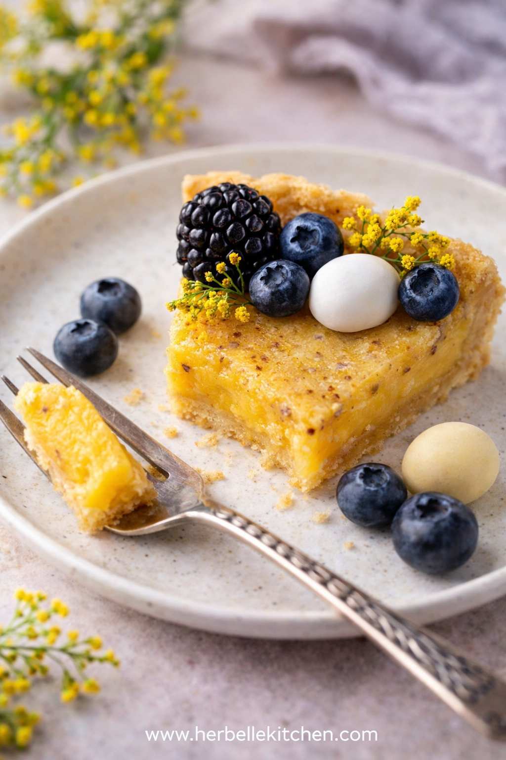 Lavender Lemon Easter Tart – Beautiful Easter Brunch Desserts for Spring Party Recipes