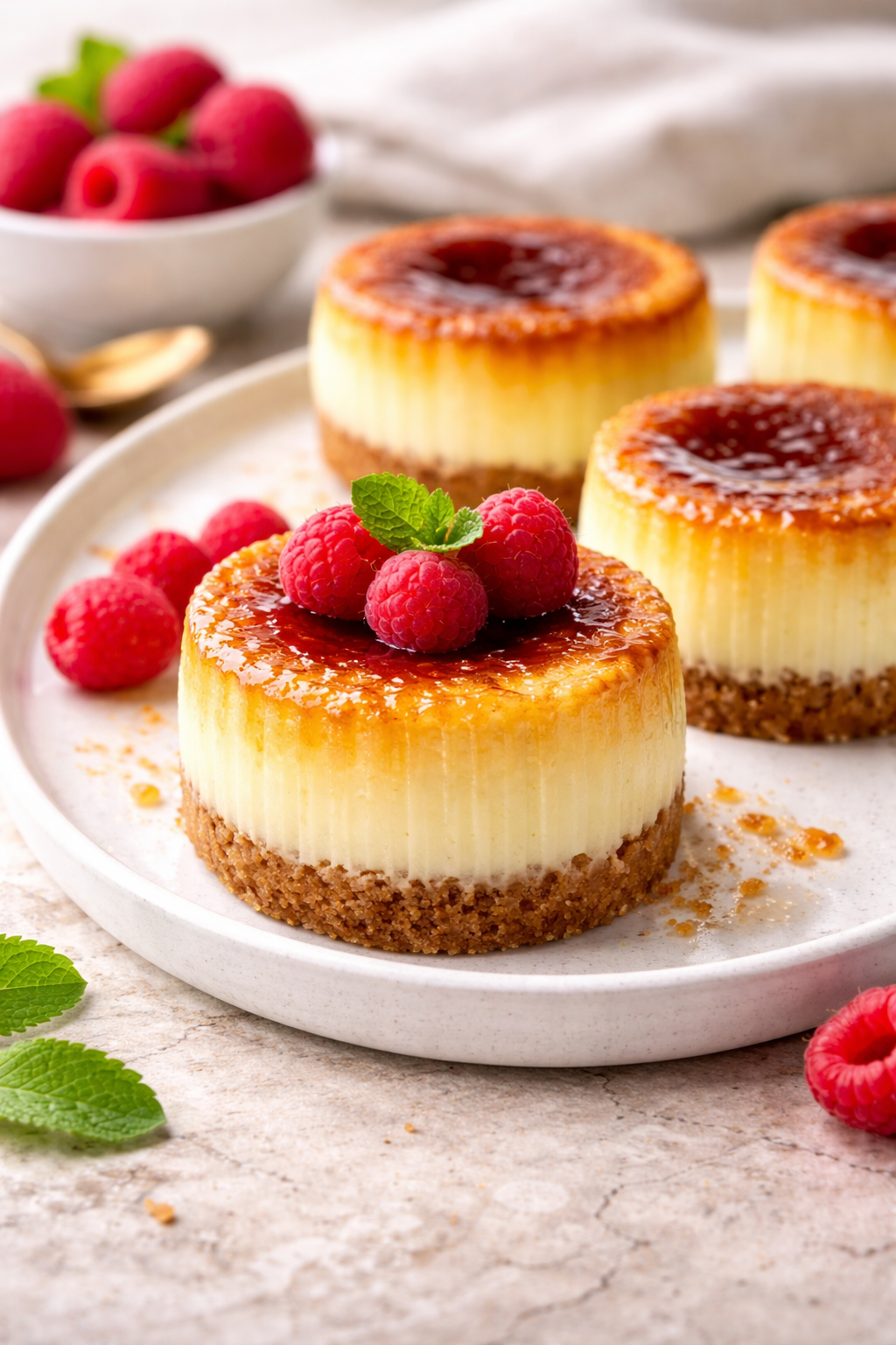 Mini Crème Brûlée Cheesecakes – Impressive Dessert for Beginners