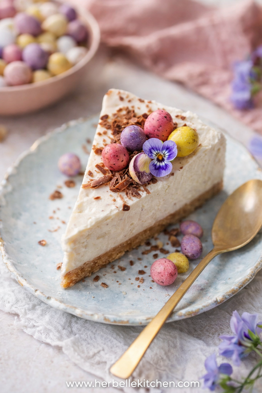 No Bake Mini Egg Cheesecake – Easy Easter Mini Eggs Cheesecake Recipe