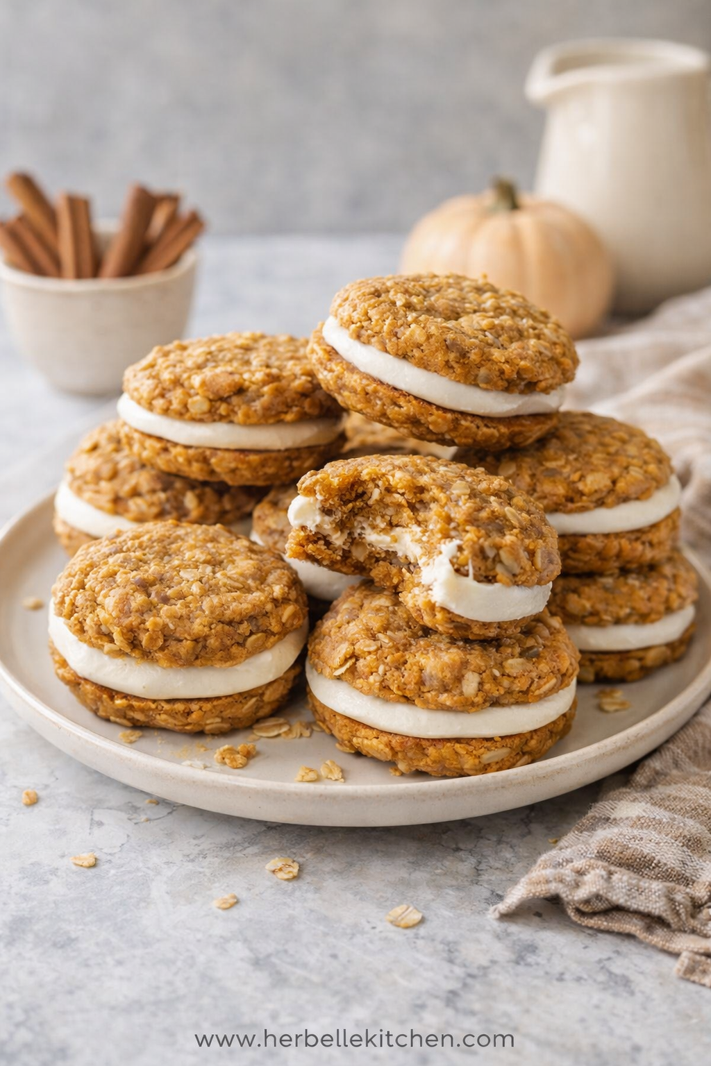 Pumpkin Oatmeal Cream Pies Fun Fall Baking & September Dessert Recipes