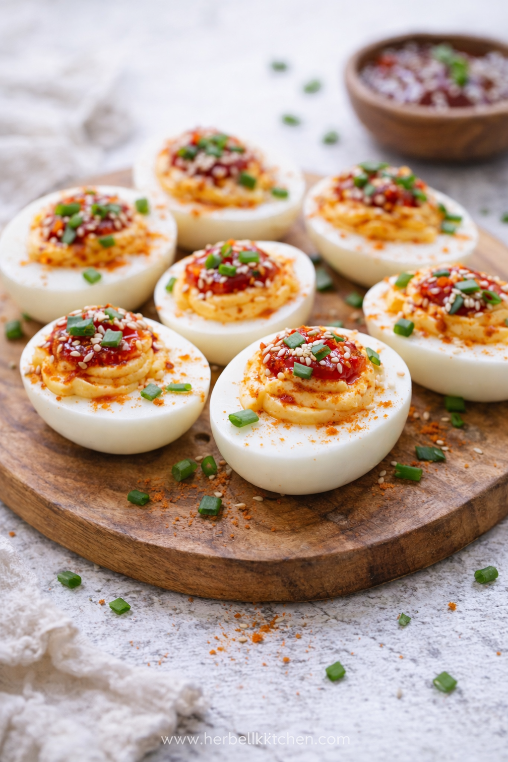 Red Pepper Jelly Deviled Eggs – Creative Deviled Eggs for Parties