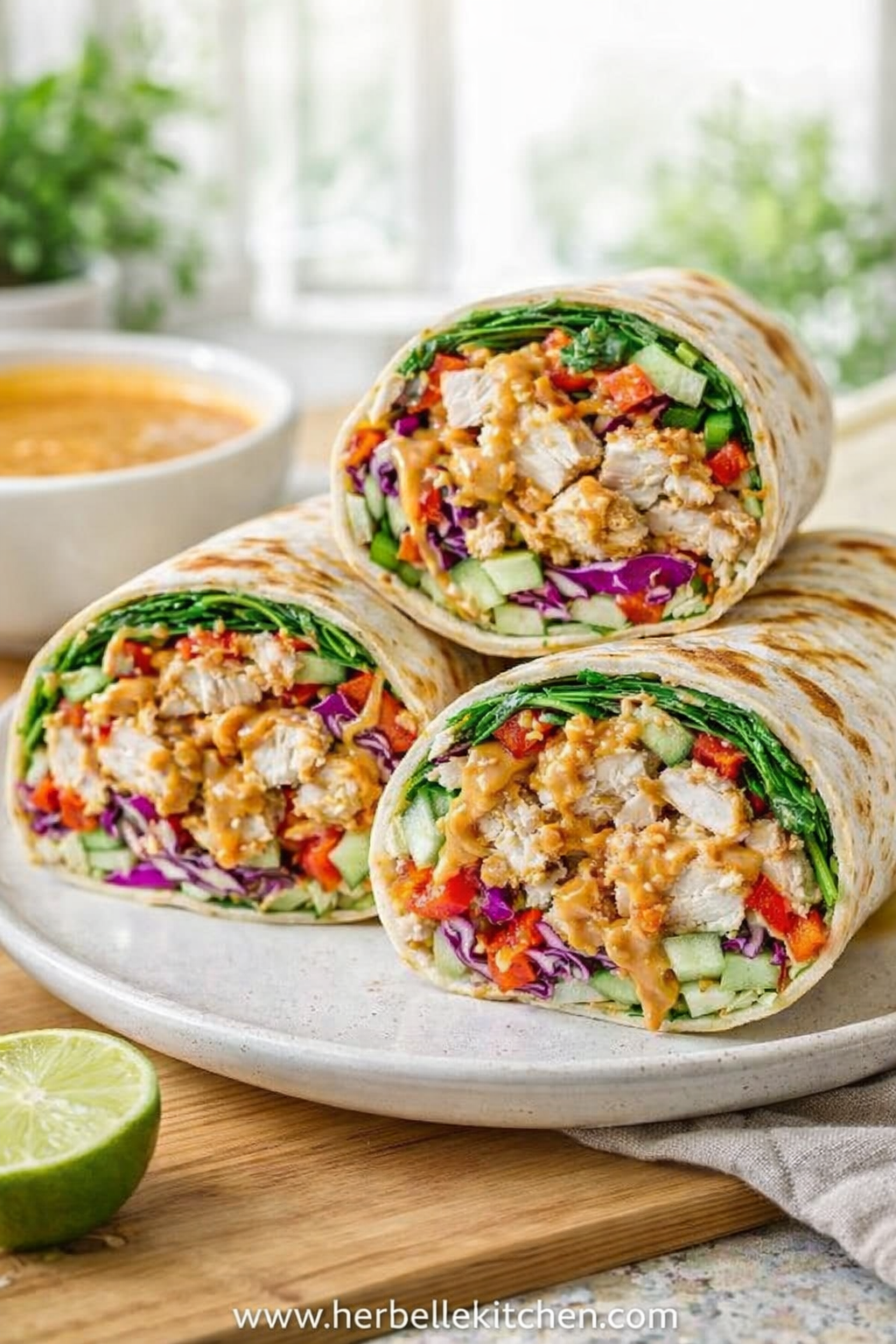 Thai Peanut Chicken Wrap – Easy Chicken Wrap Recipes for Quick Lunch Recipes