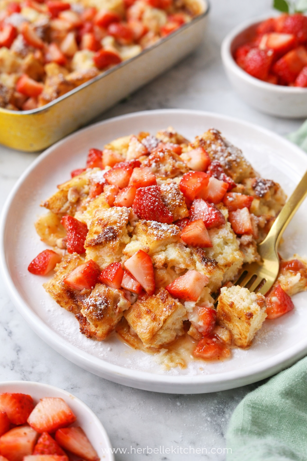 White Chocolate Croissant Bread Pudding – Cafe Food for Mother’s Day Brunch