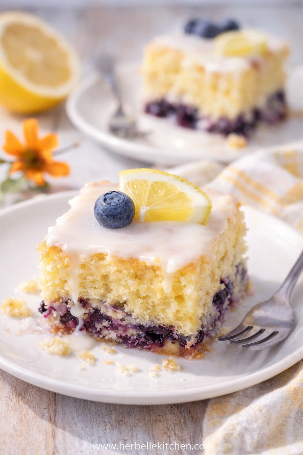 Easy Lemon Blueberry Sheet Cake Summer Day Sheet Cake for a Crowd