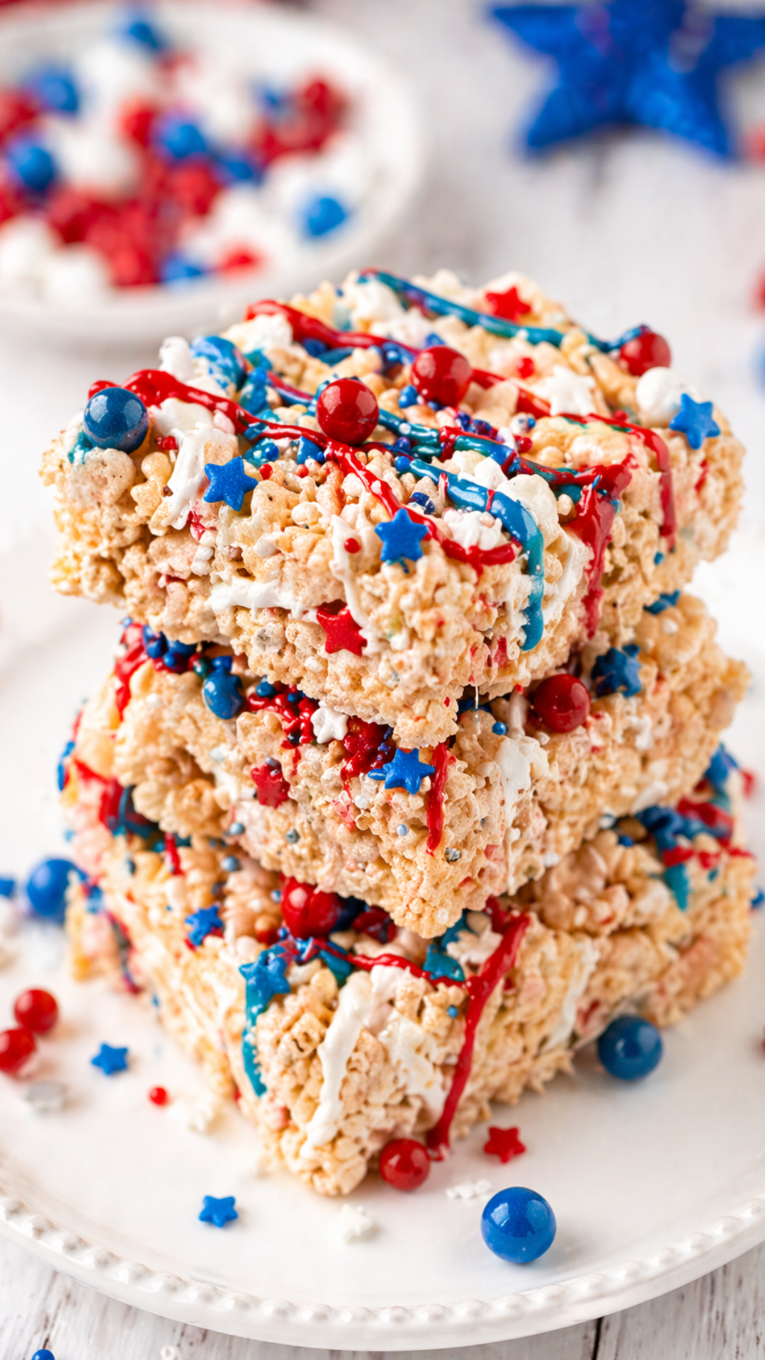 Fourth Of July Sweet Treats – Easy Patriotic Rice Krispie Dessert